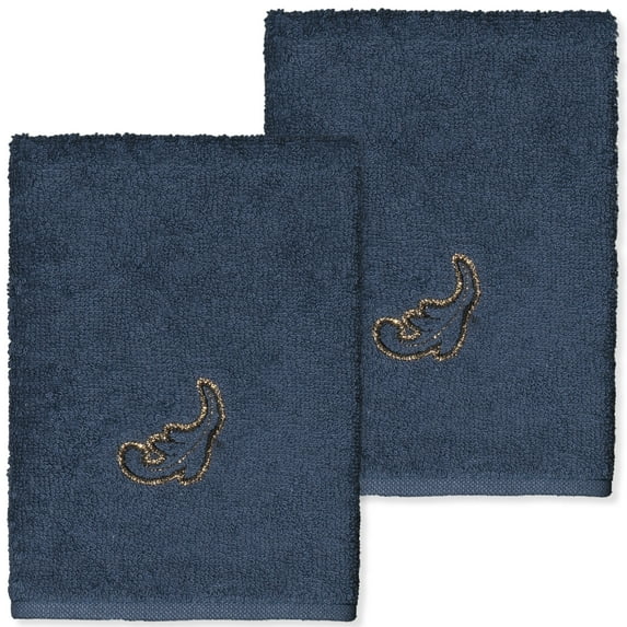 Linum Home Textiles 100% Turkish Cotton April 2PC Embellished Washcloth Set