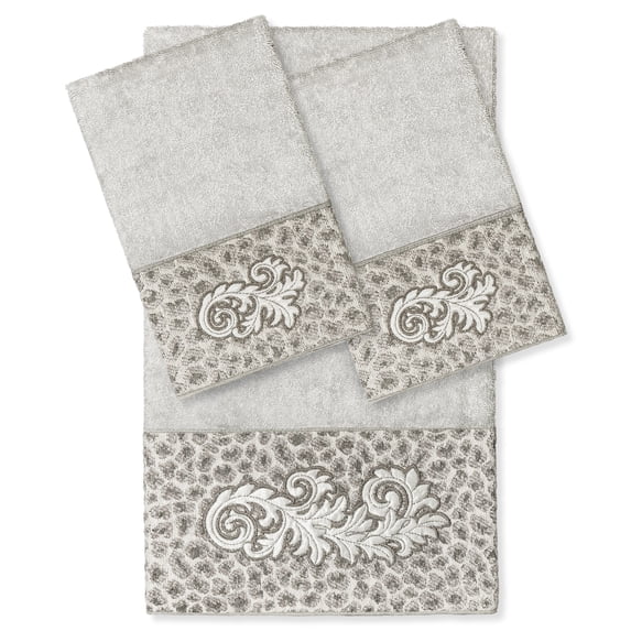 Linum Home Textiles 100% Turkish Cotton April 3PC Embellished Towel Set