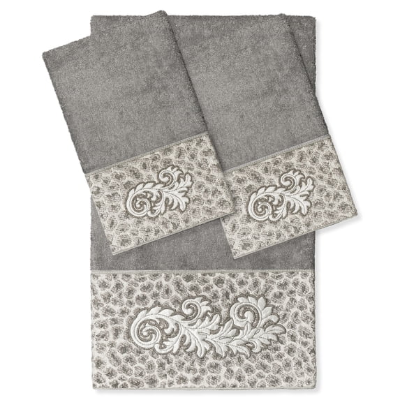 Linum Home Textiles 100% Turkish Cotton April 3PC Embellished Towel Set