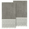thumbnail image 1 of Linum Home Textiles 100% Turkish Cotton Arian 2PC Cream Lace Embellished Bath Towel Set, 1 of 2