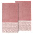 thumbnail image 1 of Linum Home Textiles 100% Turkish Cotton Arian 2PC Cream Lace Embellished Bath Towel Set, 1 of 2