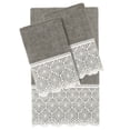 thumbnail image 1 of Linum Home Textiles 100% Turkish Cotton Arian 3PC Cream Lace Embellished Towel Set, 1 of 2