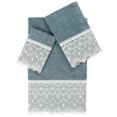 thumbnail image 1 of Linum Home Textiles 100% Turkish Cotton Arian 3PC Cream Lace Embellished Towel Set, 1 of 8