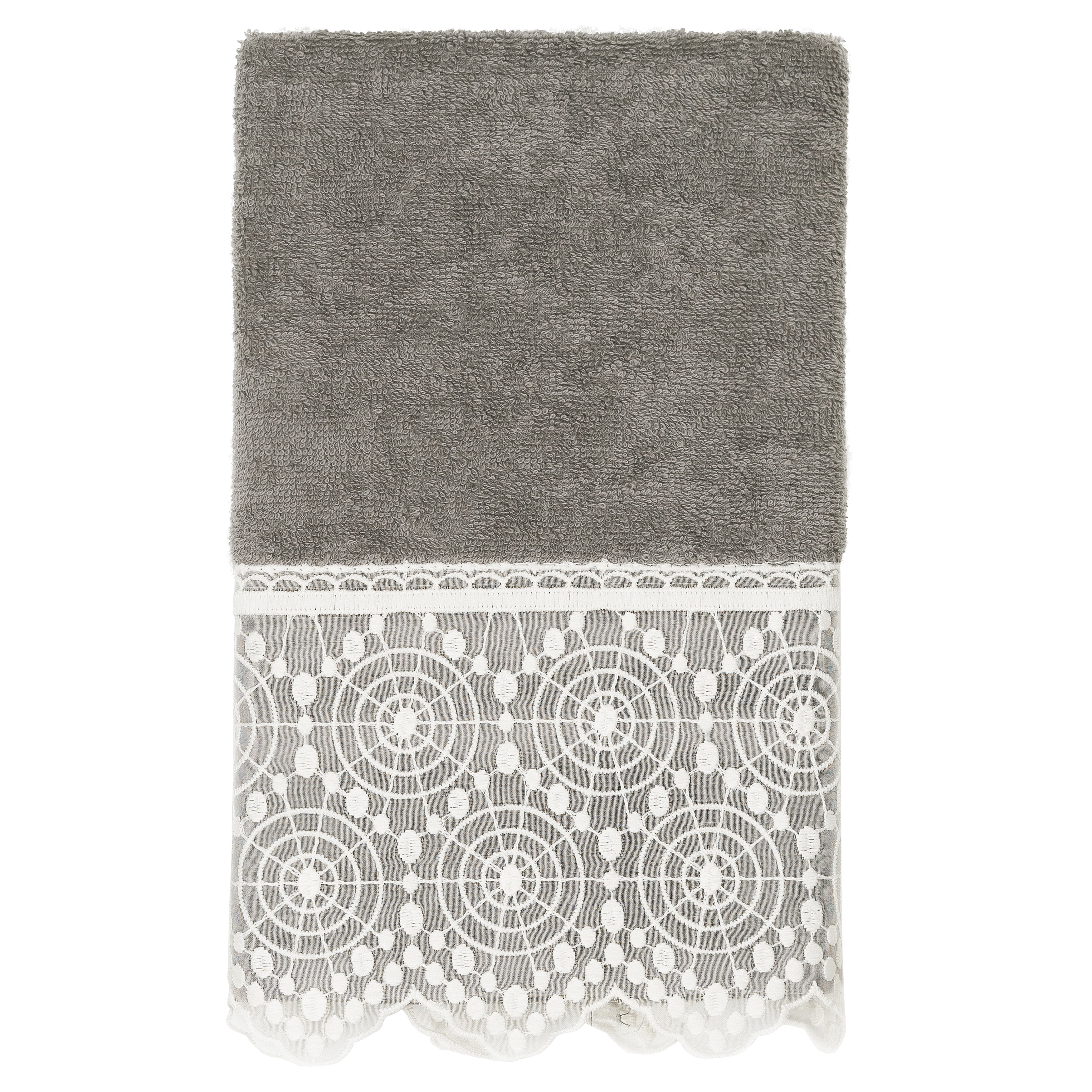 Gray And Cream Cotton Turkish Towel