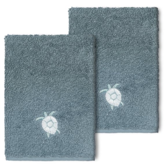 Linum Home Textiles 100% Turkish Cotton Ava 2PC Embellished Washcloth Set