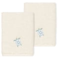 thumbnail image 1 of Linum Home Textiles 100% Turkish Cotton Ava 2PC Embellished Washcloth Set, 1 of 2