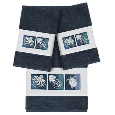 Linum Home Textiles 100% Turkish Cotton Ava 3PC Embellished Towel Set
