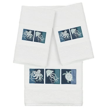 Linum Home Textiles 100% Turkish Cotton Ava 3PC Embellished Towel Set