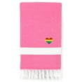 thumbnail image 1 of Linum Home Textiles 100% Turkish Cotton Diamond Cheerful Rainbow Heart Pestemal Beach Towel, 1 of 5