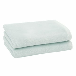 2 Pack Fingertip Kitchen Towels, Terry Velour Cotton, 11x18, Hemmed Small  Hand Face Towels (White)
