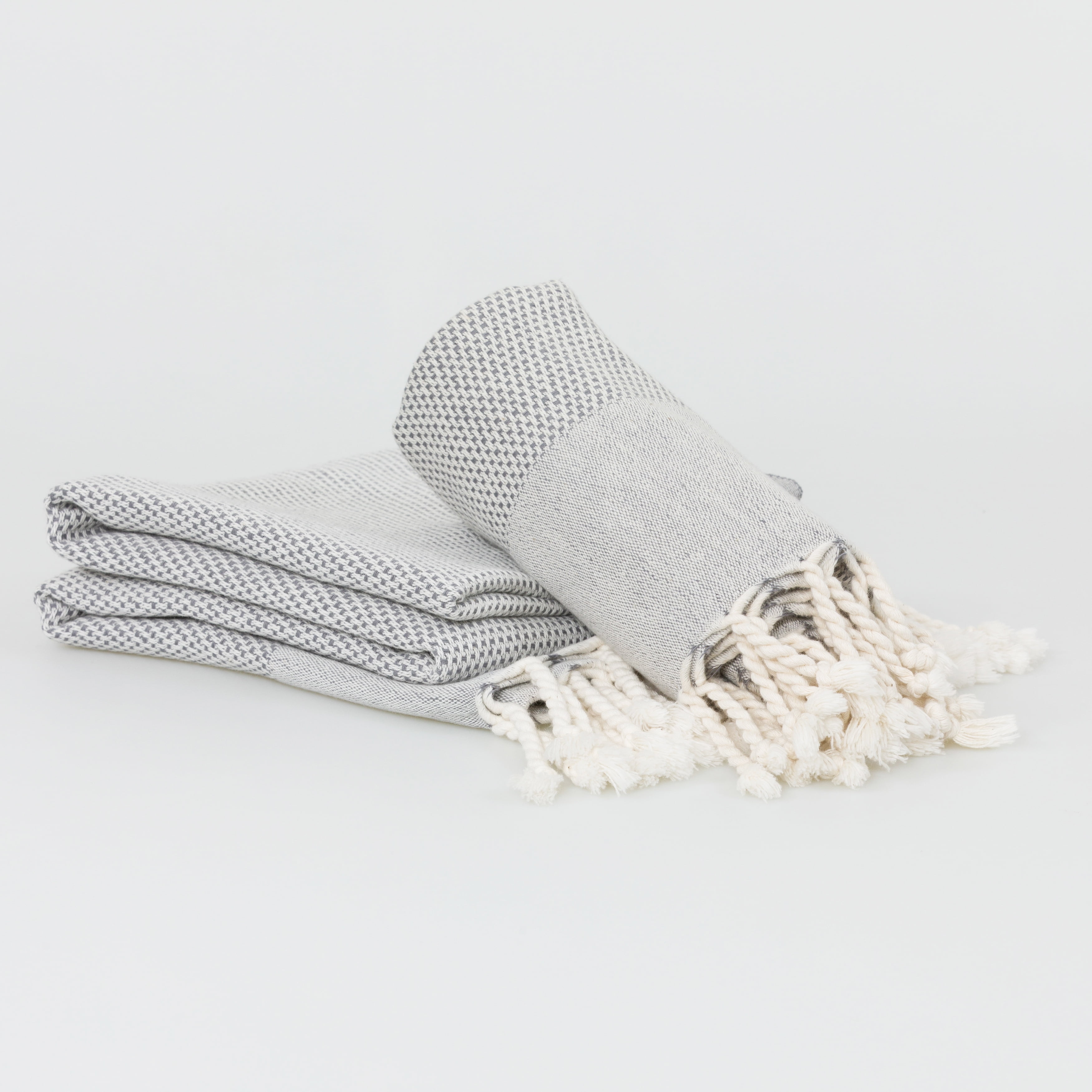 Linum Home Textiles Set Of 4 Turkish Cotton Soft Twist Hand Towels Set,  Grey - Yahoo Shopping
