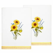 Linum Home Textiles 100% Turkish Cotton Girasol 2PC Embellished Bath Towel Set, Multi