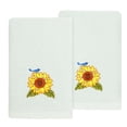 thumbnail image 1 of Linum Home Textiles 100% Turkish Cotton Girasol 2PC Embellished Fingertip Towel Set, off-White, 1 of 5