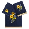 thumbnail image 1 of Linum Home Textiles 100% Turkish Cotton Girasol 3PC Embellished Towel Set, Blue, 1 of 8