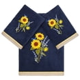 thumbnail image 1 of Linum Home Textiles 100% Turkish Cotton Girasol 3PC Embellished Towel Set, Blue, 1 of 6