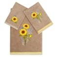 thumbnail image 1 of Linum Home Textiles 100% Turkish Cotton Girasol 3PC Embellished Towel Set, Brown, 1 of 8