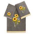 thumbnail image 1 of Linum Home Textiles 100% Turkish Cotton Girasol 3PC Embellished Towel Set, Gray, 1 of 8