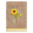thumbnail image 1 of Linum Home Textiles 100% Turkish Cotton Girasol 4PC Embellished Towel Set, Brown, 1 of 5