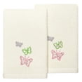 thumbnail image 1 of Linum Home Textiles 100% Turkish Cotton Mariposa 2PC Embellished Fingertip Towel Set, 1 of 3