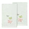 thumbnail image 1 of Linum Home Textiles 100% Turkish Cotton Mariposa 2PC Embellished Fingertip Towel Set, 1 of 3