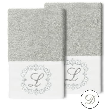 Linum Home Textiles 100% Turkish Cotton Monica 2PC Embellished Hand Towel Set
