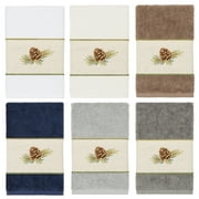 Linum Home Textiles 100% Turkish Cotton Pierre Embellished Hand Towel