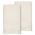 thumbnail image 1 of Linum Home Textiles 2 Piece Cotton Embellished Bath Towels, off-White, 1 of 3
