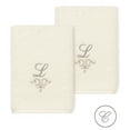 thumbnail image 1 of Linum Home Textiles 2-Piece Cotton Embellished Washcloth Set, 13" x 13", off-White, 1 of 3