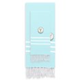 thumbnail image 1 of Linum Home Textiles 2 Piece Turkish Cotton Beach/Hand Towel, 70" x 38", Aqua Blue, 1 of 3