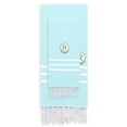 thumbnail image 1 of Linum Home Textiles 2 Piece Turkish Cotton Beach/Hand Towel, 70" x 38", Aqua Blue, 1 of 3