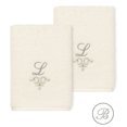 thumbnail image 1 of Linum Home Textiles 2-PieceCotton Embellished Washcloth Set, 13" x 13", off-White, 1 of 3