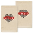thumbnail image 1 of Linum Home Textiles 2 Pieces Embroidery Cotton Hand Towels, 16" x 30", Beige, 1 of 3