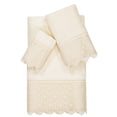 thumbnail image 1 of Linum Home Textiles 3 Piece Cotton Embellished Bath Towel Set, off-White, 1 of 3