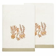 Linum Home Textiles Aaron Turkish Cotton 2 Piece Embellished Bath Towel Set