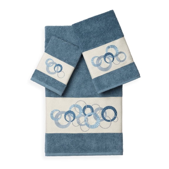 Linum Home Textiles Annabelle 3 Piece Turkish Cotton Embellished Towel Set