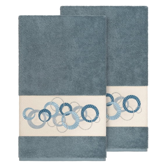Linum Home Textiles Annabelle Turkish Cotton Embellished Bath Towel