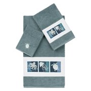 Linum Home Textiles Ava 3 Piece Embellished Towel Set