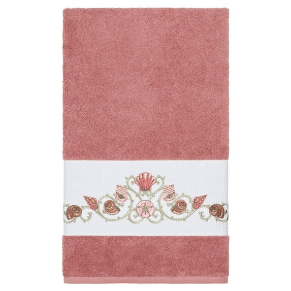 Linum Home Textiles Bella Embellished Bath Towel Color: Tea Rose Size: 4PC SET