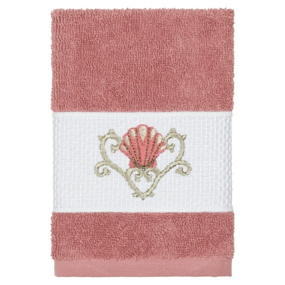 Linum Home Textiles Bella Embellished Washcloth Color: Tea Rose Size: 4PC SET