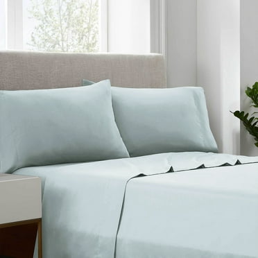 Linum Home Textiles Blue Cotton Pillowcase, Standard, (2 Count)