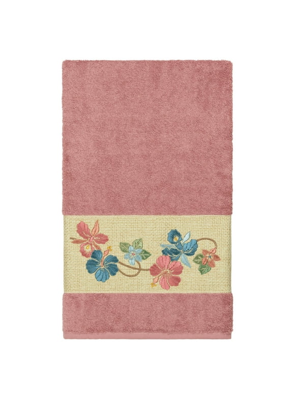 Linum Home Textiles Caroline Embellished Turkish Cotton Bath Towel
