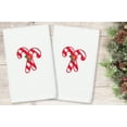 thumbnail image 1 of Linum Home Textiles Christmas Candy Canes Embroidered Luxury 100% Turkish Cotton Hand Towels (Set of 2), 1 of 3