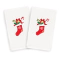 thumbnail image 1 of Linum Home Textiles Christmas Stocking Embroidered Turkish Cotton Hand Towel - Set of 2, 1 of 7