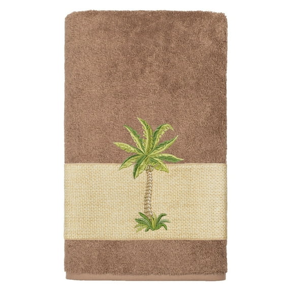 Linum Home Textiles Colton Embellished Bath Towel Set Color: Latte Size: 4PC SET