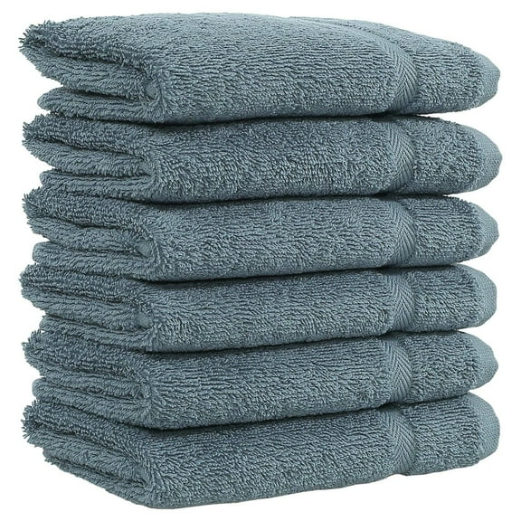 Linum Home Textiles Cotton Hand Towels, Blue(6 Pieces)