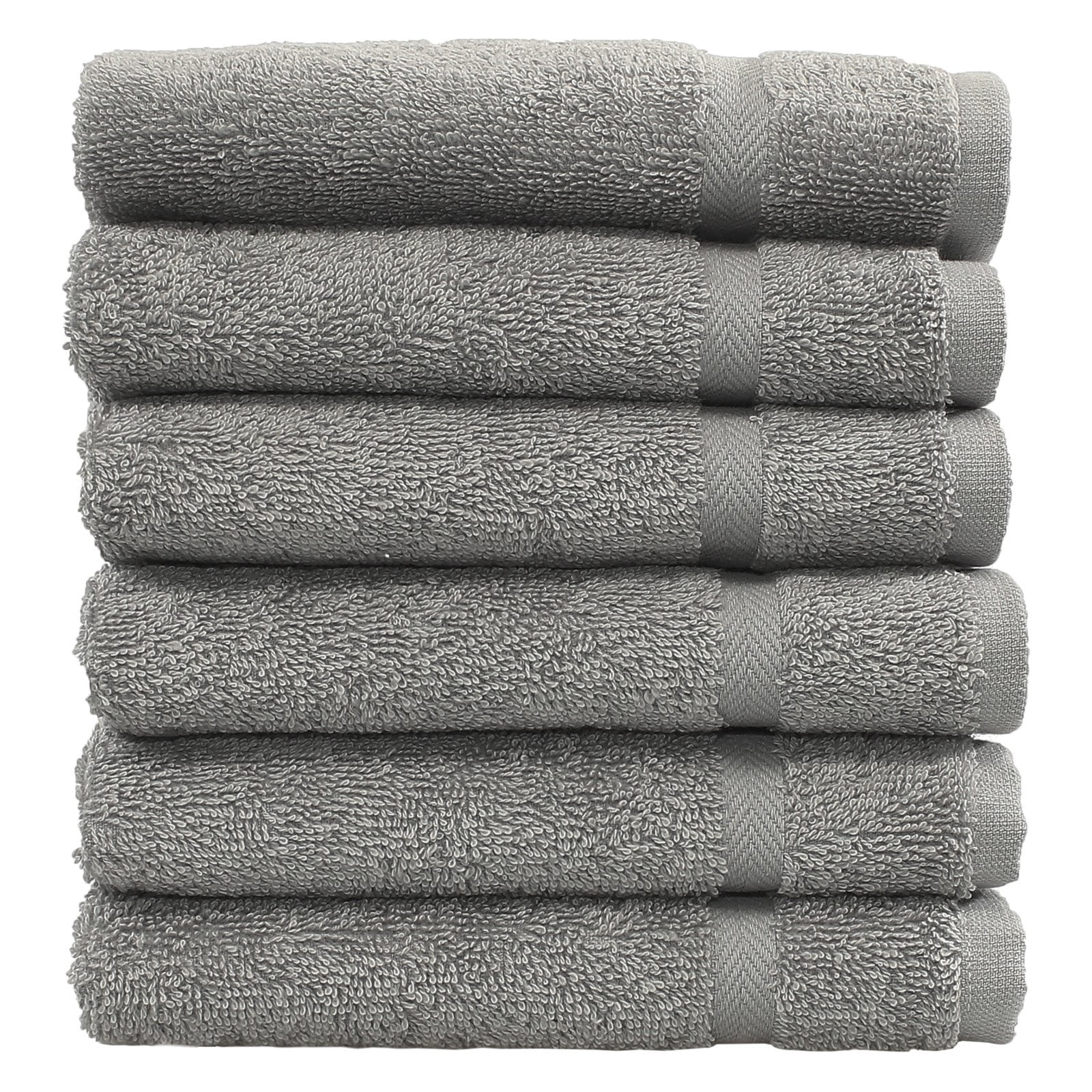 15x25 - Silver Gray Hand Towels Premium Plus 100% Cotton