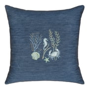Linum Home Textiles Denim Decorative Square Pillow Cover 18 x 18, Aaron