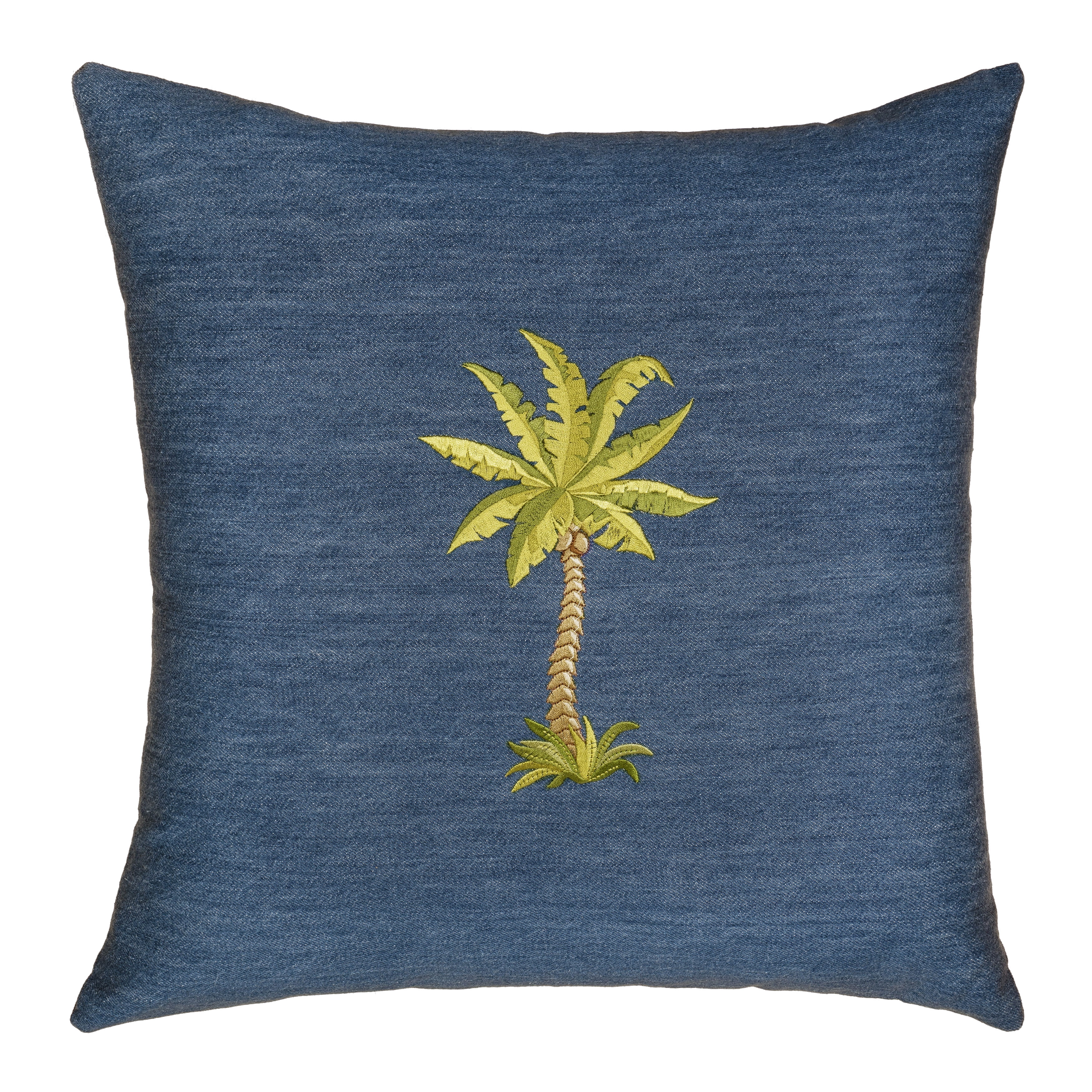 Linum Home Textiles Denim Decorative Square Pillow Cover 18" x 18", Colton