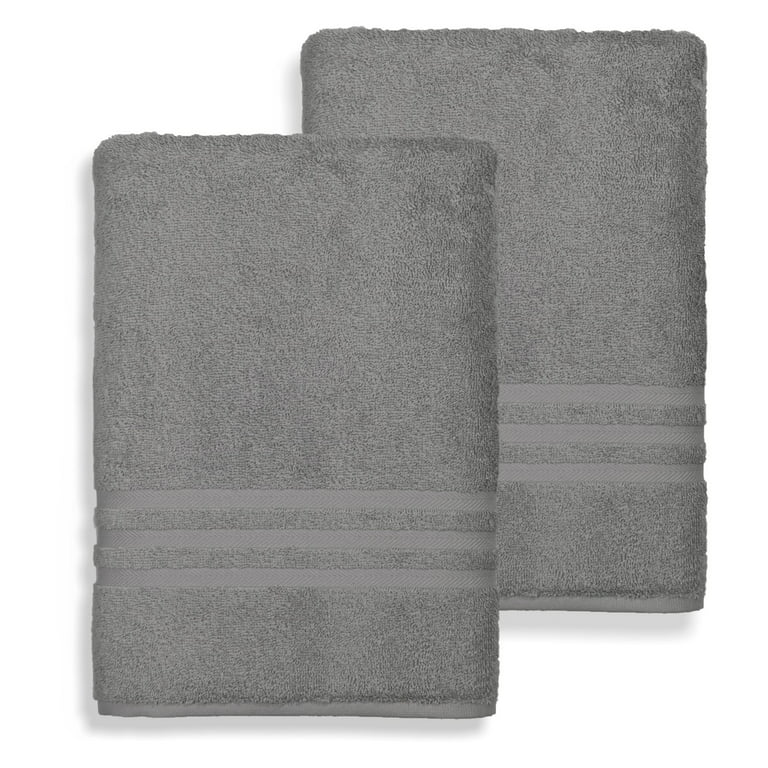 Linum Home Textiles Dark Grey Turkish Cotton Denzi Bath Sheet