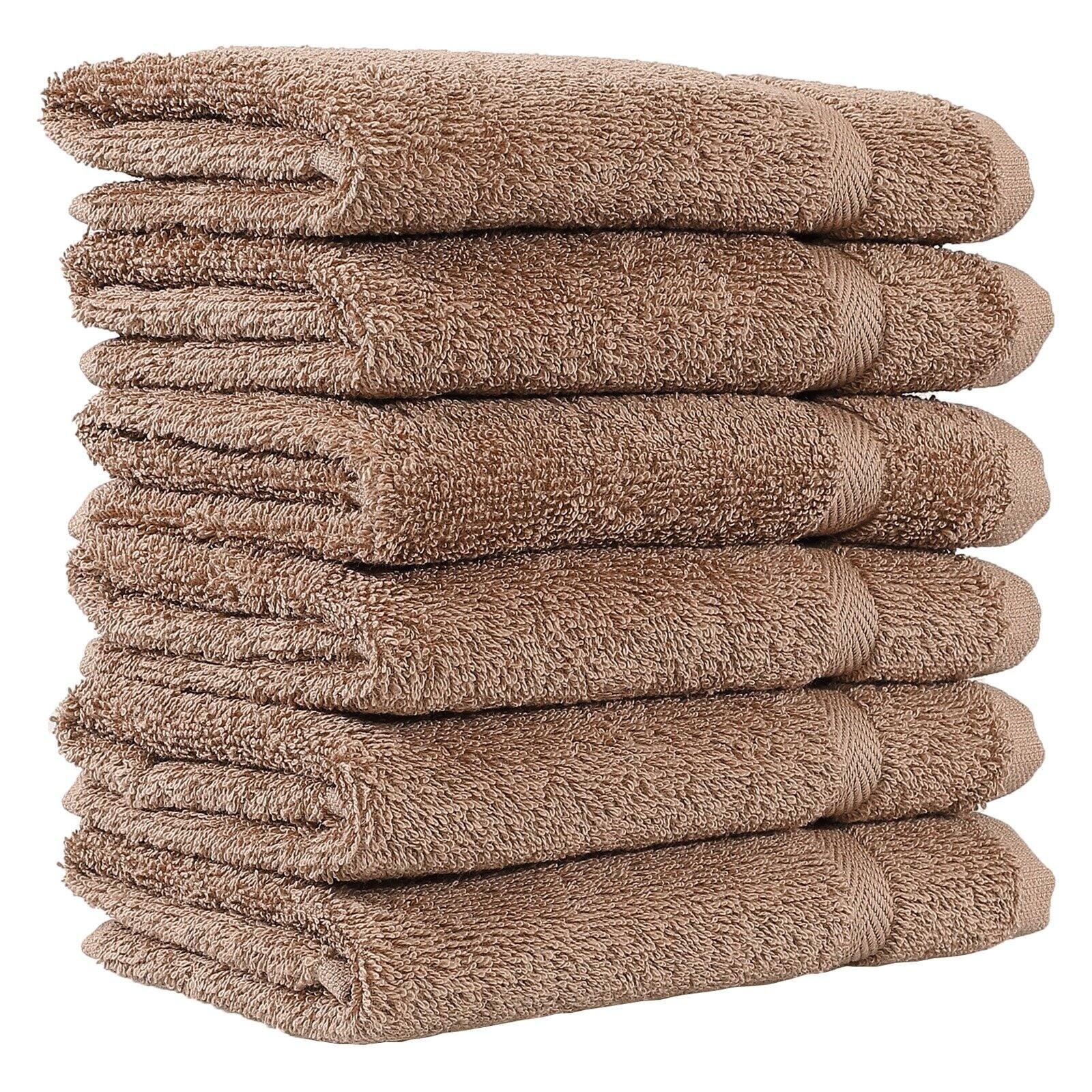 Linum Home Textiles Denzi Turkish Cotton Hand Towels, Brown(6 Pieces